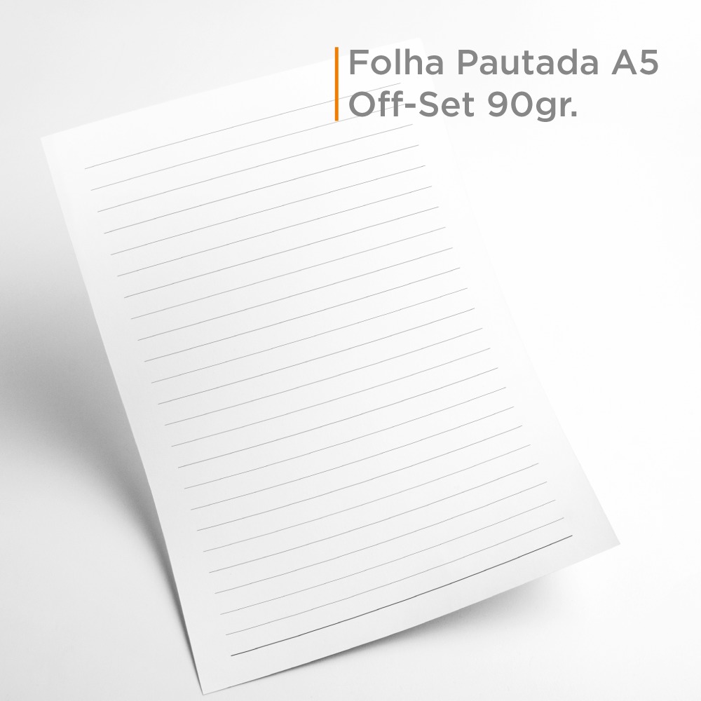 Papel Offset Pautado A5