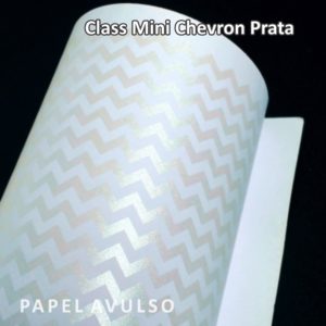 Papel Mini Chevron Prata