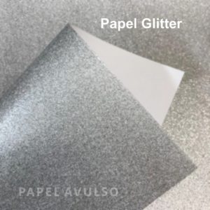 Papel Glitter Prata