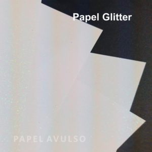 Papel Glitter Branco