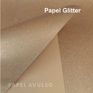 Papel Glitter Cinza Forte