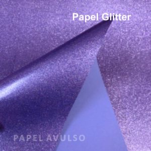 Papel Glitter Lilás