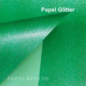Papel Glitter Verde