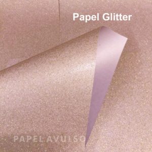 Papel Glitter Nude