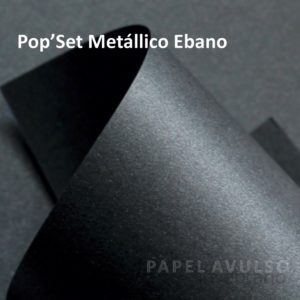 Papel Pop'Set Metálico Ebano