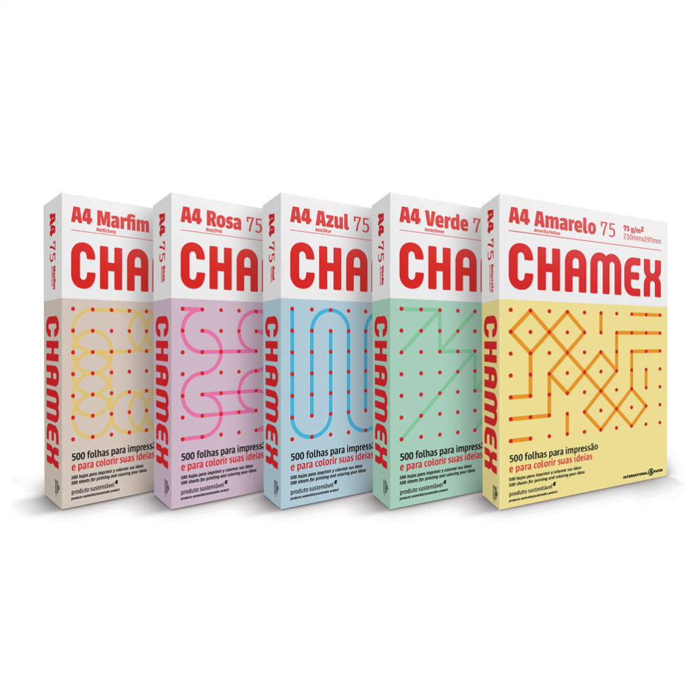 Papel Chamex Colorido A4 75g