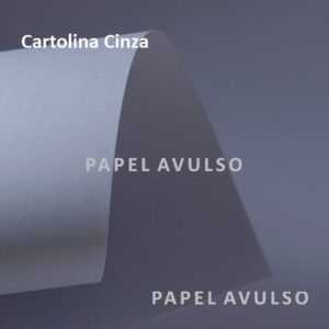 Papel Cartolina Cinza - Tamanho 55x73 cm