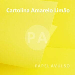 Papel Cartolina Amarelo Limão